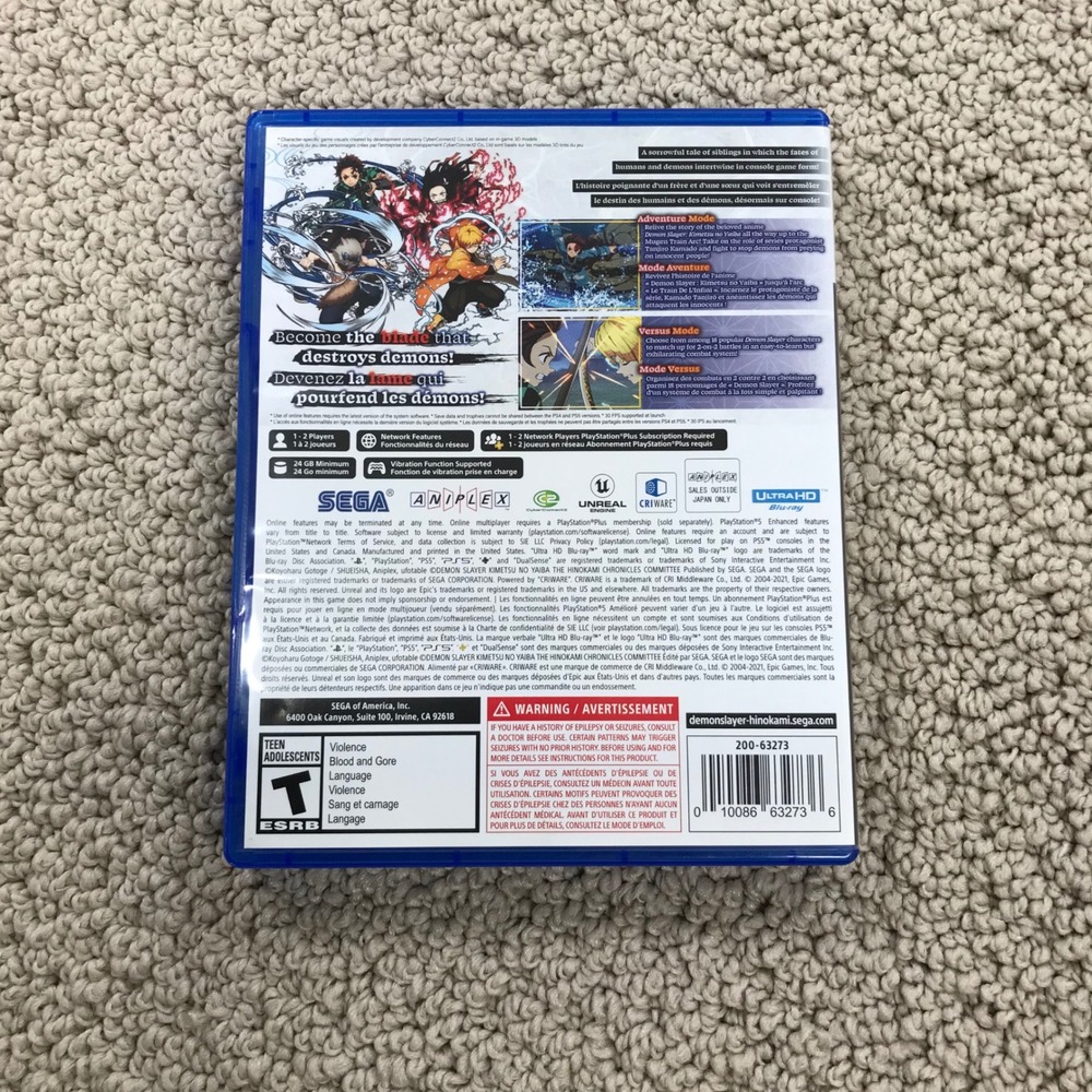 Demon Slayer The Hinokami Chronicles PS5 PlayStation 5 SEGA Anime Fighting Game - Picture 2 of 4